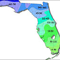Chilling hours map of Florida