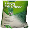 Bag of lawn fertilizer