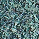 Mulch made of recycled rubber and dyed blue