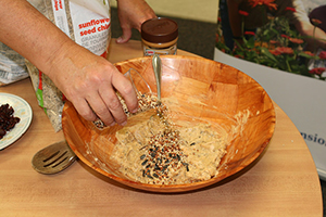 Mixing in birdseed