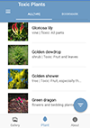 Thumbnail image show mobile phone screen view of app, a list of plants each with a photo