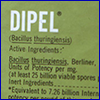 Label of commercially available Bt