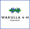 Wakulla 4-H podcast icon is very simple: white with black title and a small blue and green graphic.